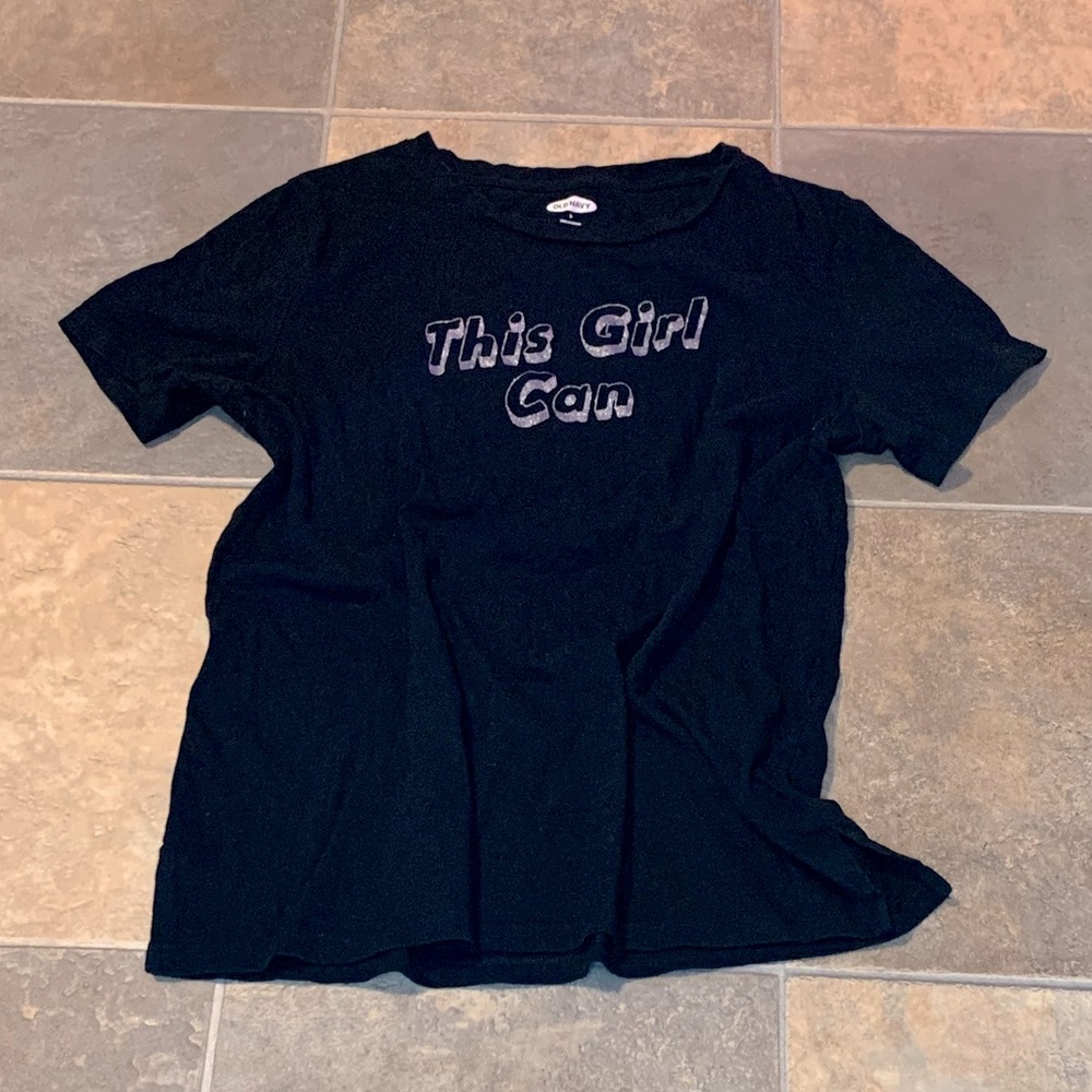 THIS GIRL CAN BLACK OLD NAVY TEE